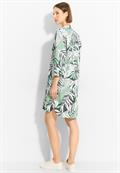 Leinenmix Kleid mit Print soft salvia green