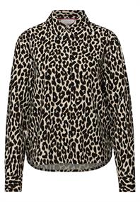 Leo-Bluse mit Backprint black