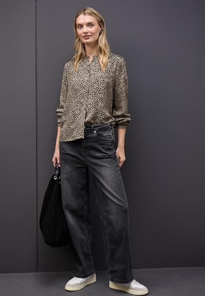Leo Bluse mit Tapedetails sanded beige