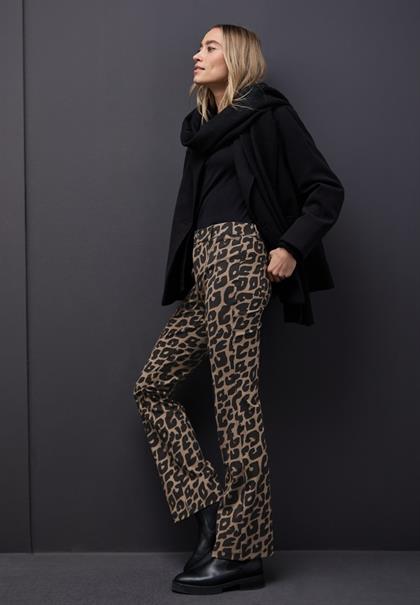 Leo Bootcut Hose silk brown