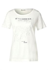Leo Folienprint Shirt off white