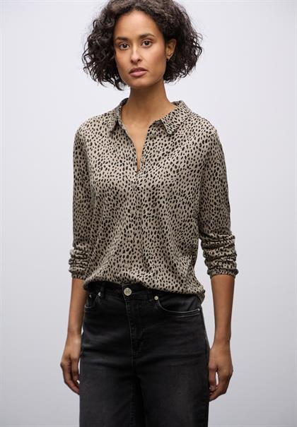 Leo-Shirt im Tunika-Shirt sanded beige