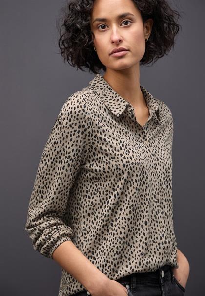 Leo-Shirt mit Hemdkragen sanded beige