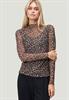 Leoshirt mit Stehkragen beigeblack
