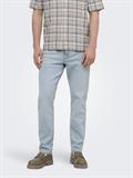 light blue bleached denim