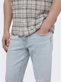 light blue bleached denim