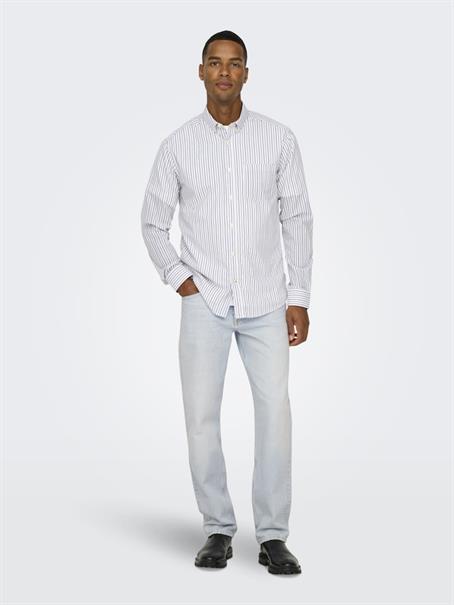 light blue bleached denim