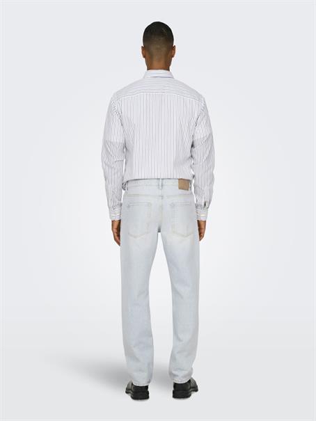 light blue bleached denim