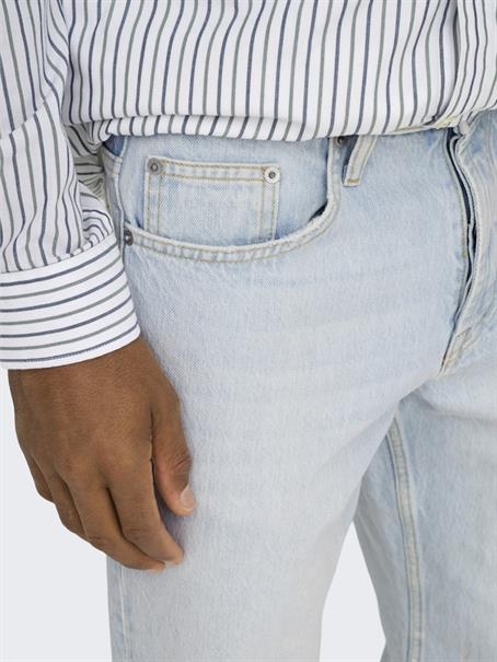 light blue bleached denim