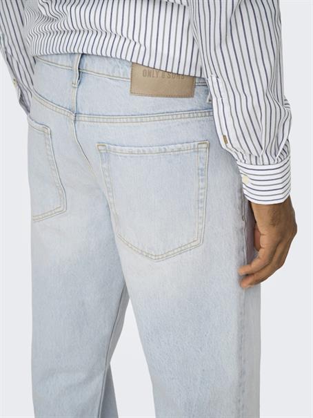 light blue bleached denim