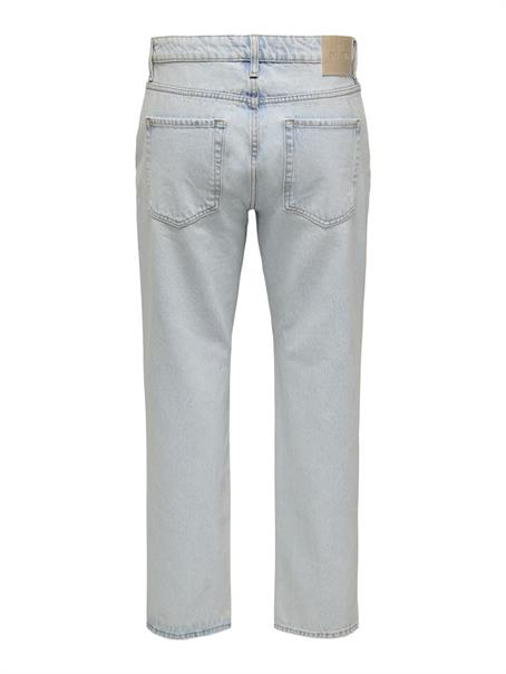 light blue bleached denim