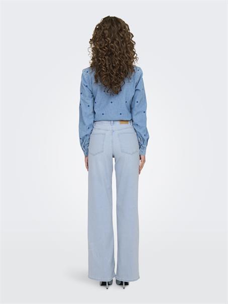 light blue bleached denim
