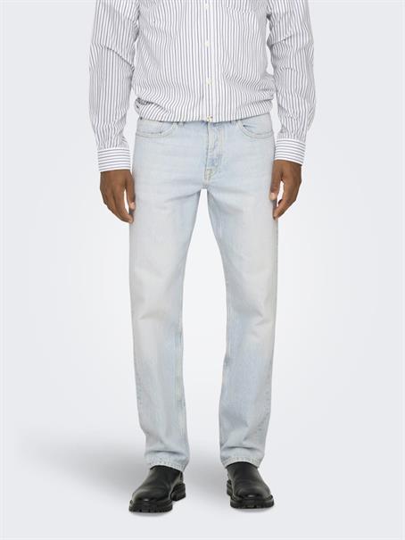 light blue bleached denim