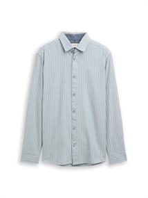 light blue fine stripe