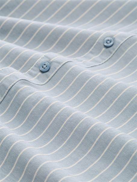 light blue fine stripe