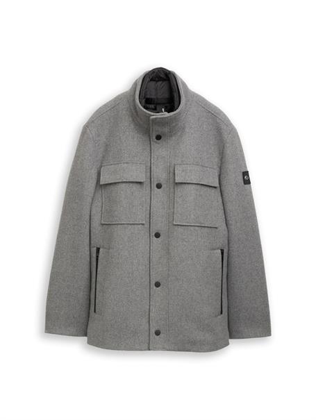 light stone grey wool twill