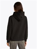 Linear Logo Embroidery Drawstring Hoody black