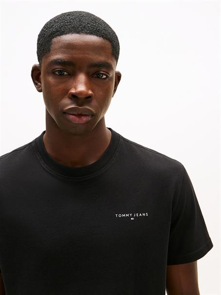 Linear Logo Slim Crew Neck T-Shirt black