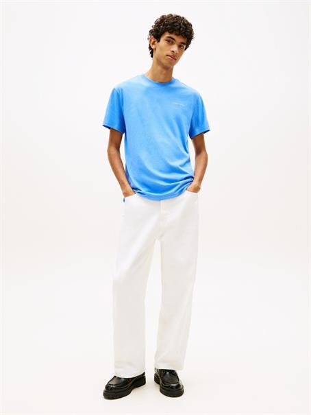 Linear Logo Slim Crew Neck T-Shirt blue twilight