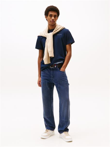 Linear Logo Slim Crew Neck T-Shirt dark night navy