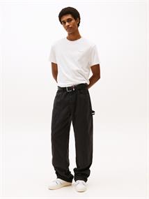 Linear Logo Slim Crew Neck T-Shirt ecru