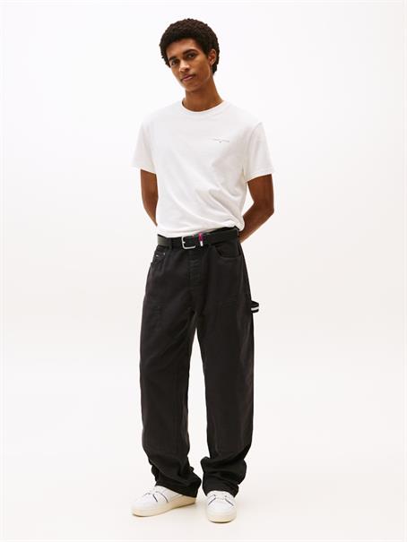 Linear Logo Slim Crew Neck T-Shirt ecru