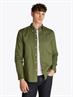 LINEN BLEND SOLID RF SHIRT battle green