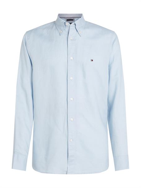 LINEN BLEND SOLID RF SHIRT breezy blue