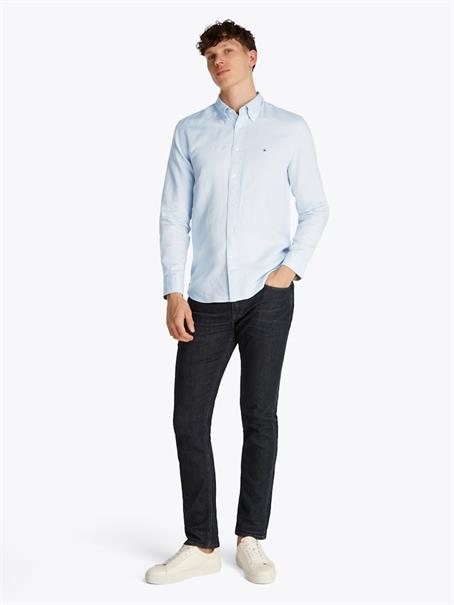 LINEN BLEND SOLID RF SHIRT breezy blue