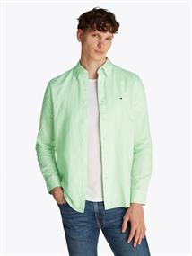 LINEN BLEND SOLID RF SHIRT opal green
