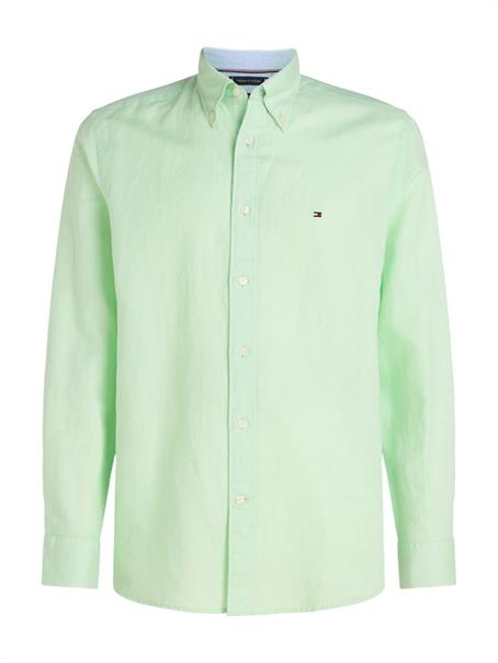 LINEN BLEND SOLID RF SHIRT opal green