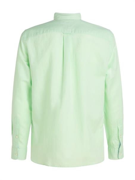LINEN BLEND SOLID RF SHIRT opal green
