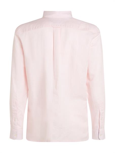 LINEN BLEND SOLID RF SHIRT pink lily