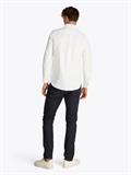 LINEN BLEND SOLID RF SHIRT th optic white
