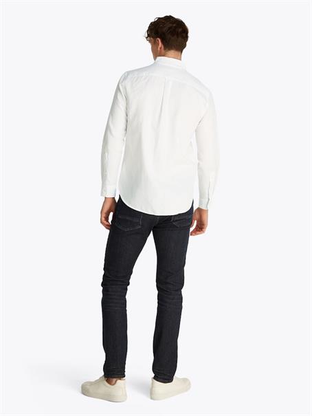 LINEN BLEND SOLID RF SHIRT th optic white