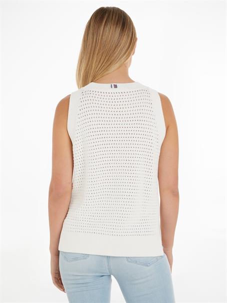 LINEN BLEND TANK TOP ecru