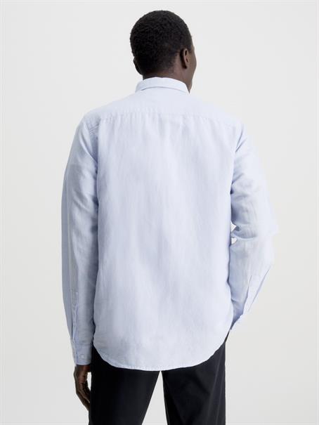 LINEN COTTON REGULAR SHIRT light blue