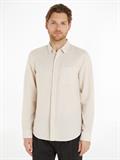 LINEN COTTON REGULAR SHIRT stony beige