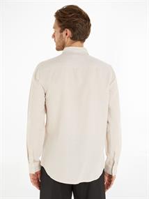 LINEN COTTON REGULAR SHIRT stony beige