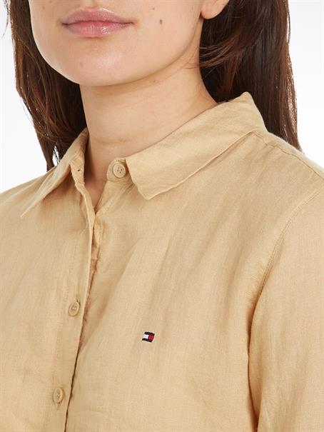 LINEN RELAXED SHIRT LS harvest wheat