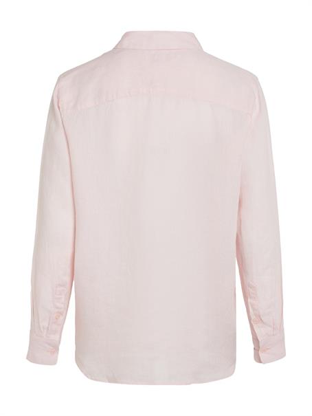 LINEN RELAXED SHIRT LS whimsy pink