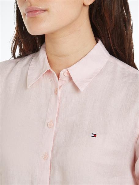 LINEN RELAXED SHIRT LS whimsy pink