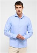 Linen Shirt Twill Langarm azurblau