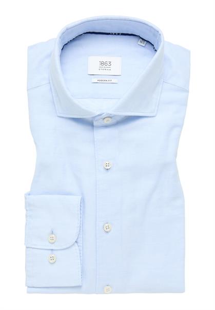 Linen Shirt Twill Langarm himmelblau