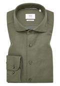 Linen Shirt Twill Langarm khaki