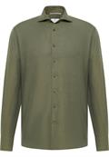 Linen Shirt Twill Langarm khaki