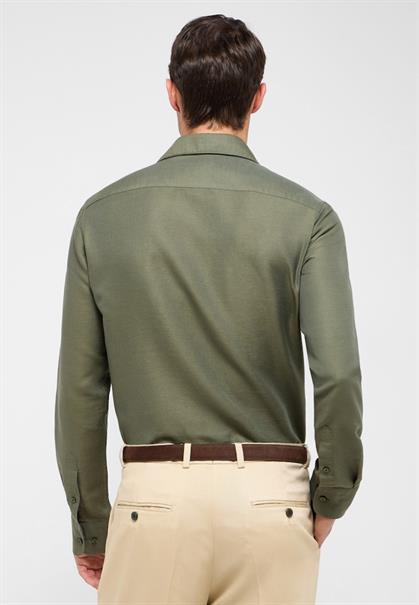 Linen Shirt Twill Langarm khaki