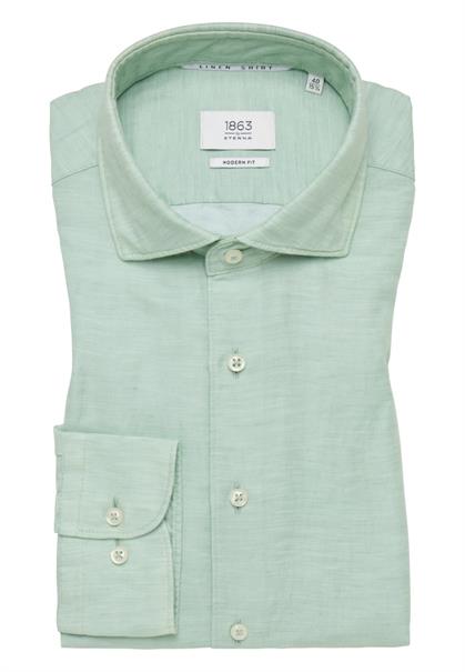 Linen Shirt Twill Langarm lime