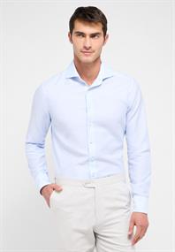 Linen Shirt Twill Langarm pastellblau