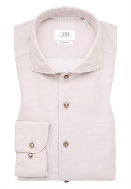 Linen Shirt Twill Langarm sand